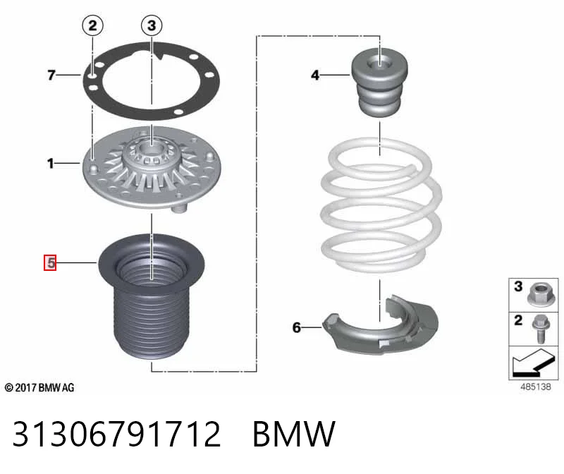 31306791712 BMW Bota de proteção de amortecedor dianteiro