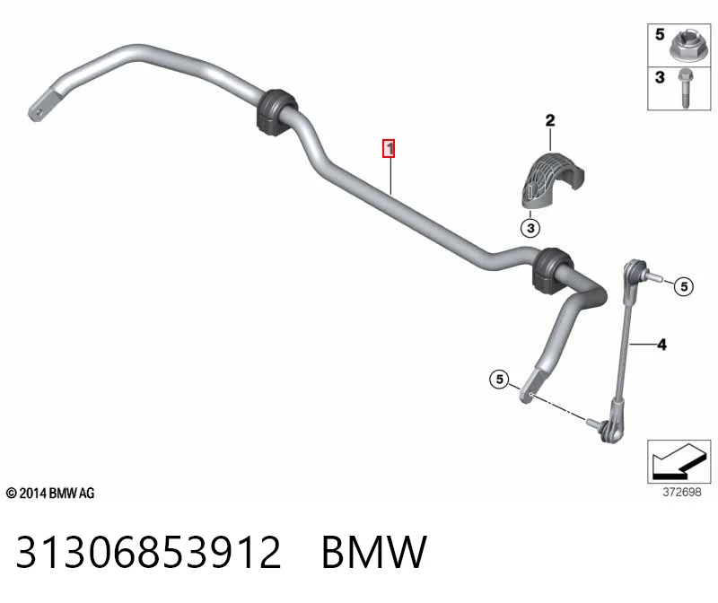 31306853912 BMW Estabilizador dianteiro