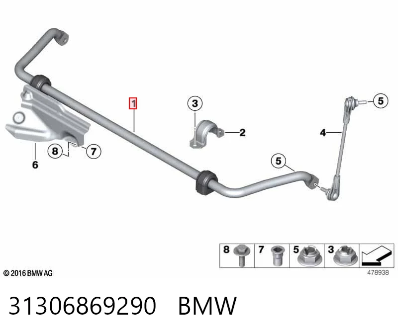 31306869290 BMW Estabilizador dianteiro