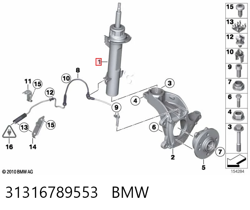 31316789553 BMW Amortecedor dianteiro esquerdo