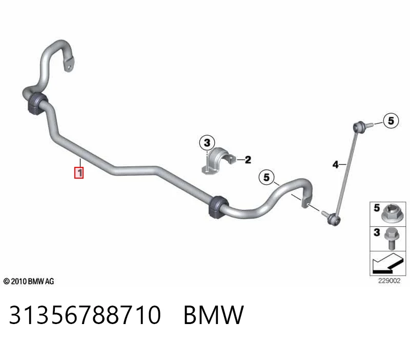 31356788710 BMW Estabilizador dianteiro
