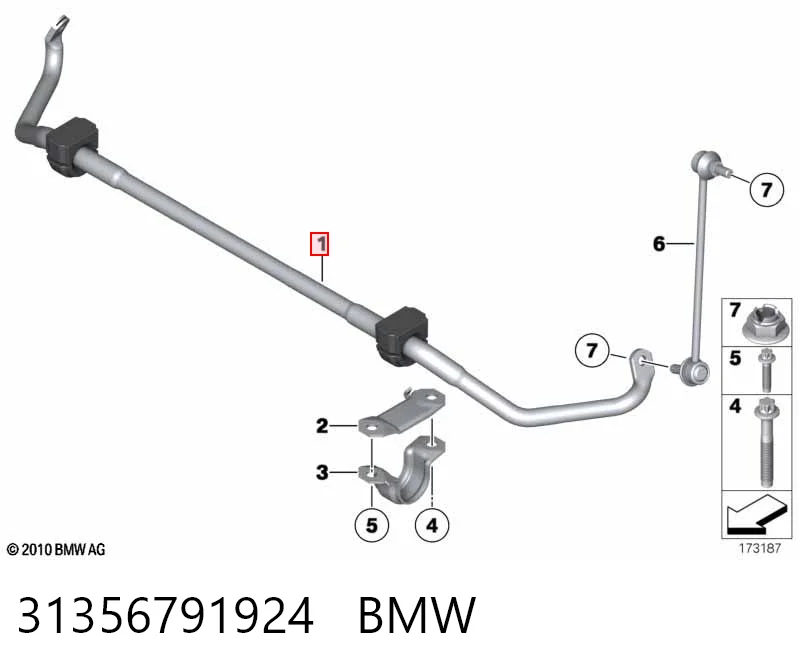 31356791924 BMW Estabilizador dianteiro