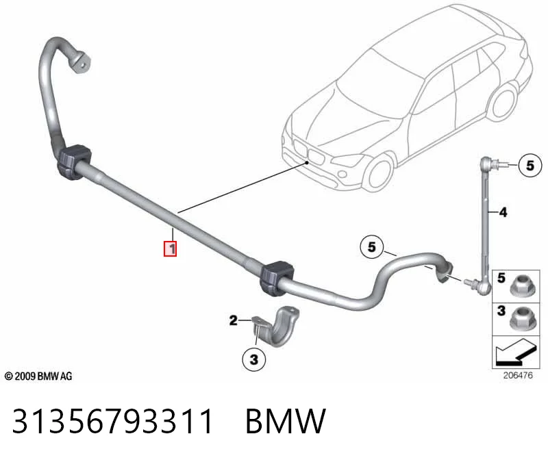 31356793311 BMW Estabilizador dianteiro