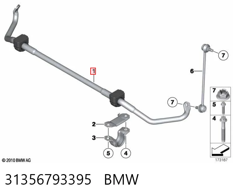 31356793395 BMW Estabilizador dianteiro