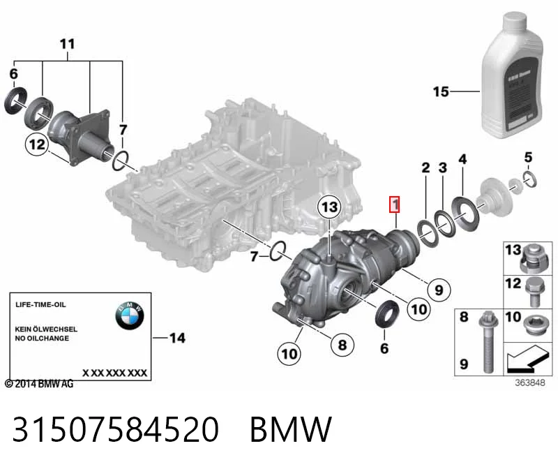31507584520 BMW Redutor do eixo dianteiro