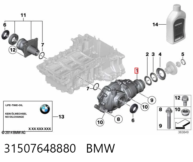 31507648880 BMW Eixo dianteira montado