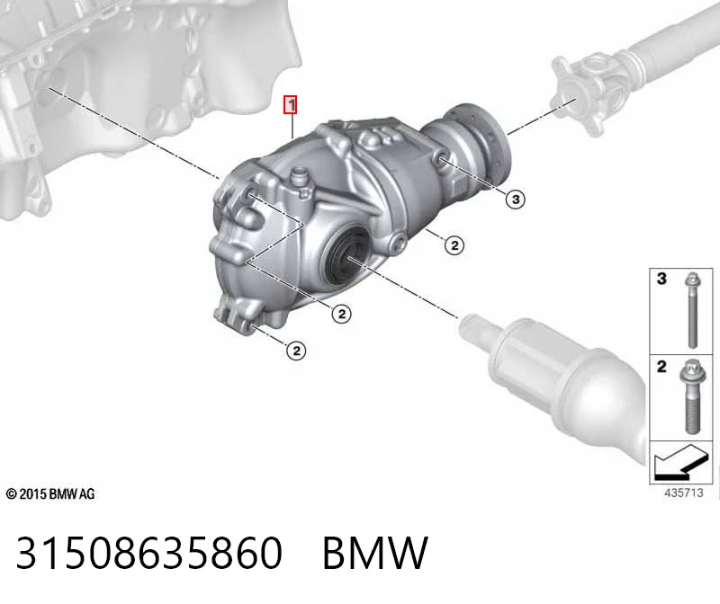 31508635860 BMW Redutor do eixo dianteiro