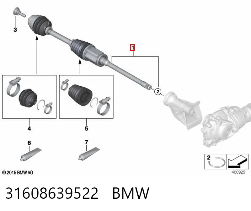 31608639522 BMW Junta homocinética externa dianteira