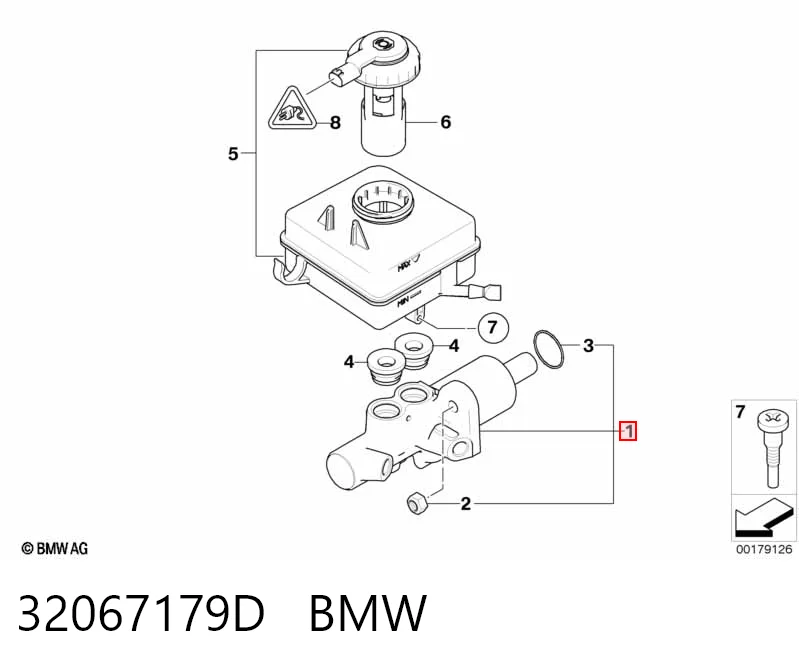 Cilindro mestre do freio BMW 5  E61