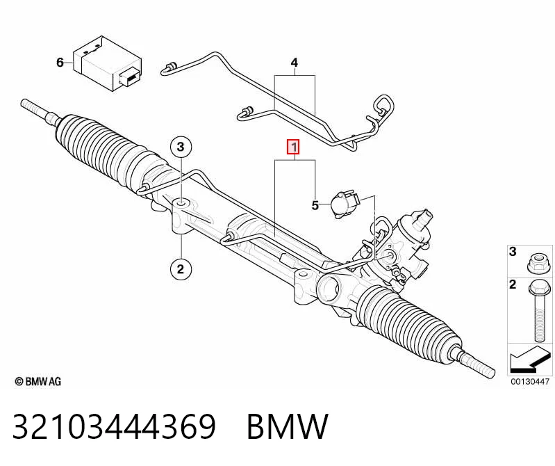 32103444369 BMW Cremalheira da direção