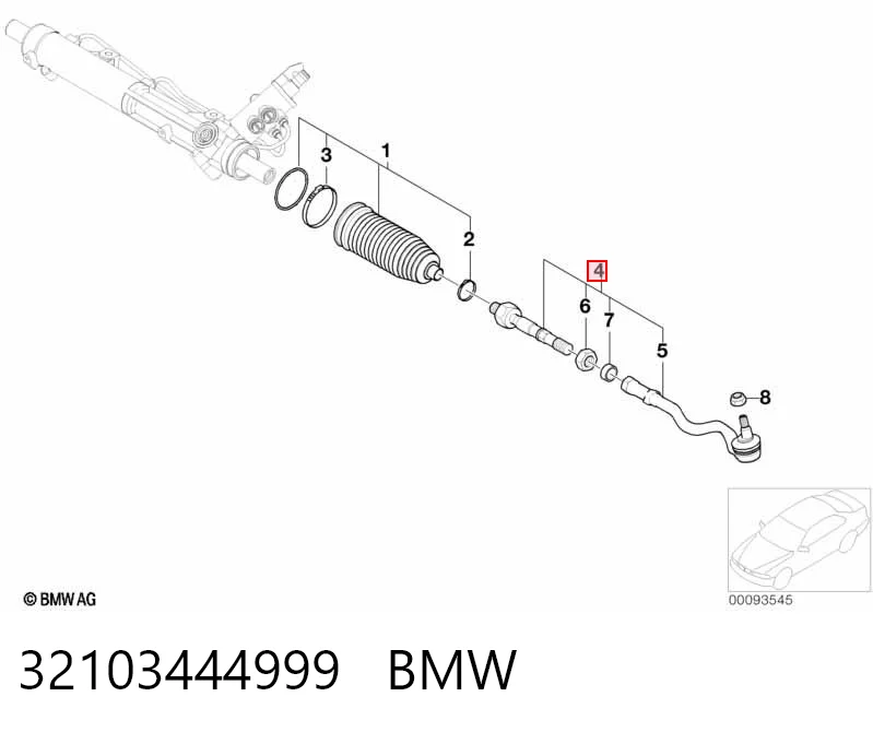 32103444999 BMW Tração de direção montada