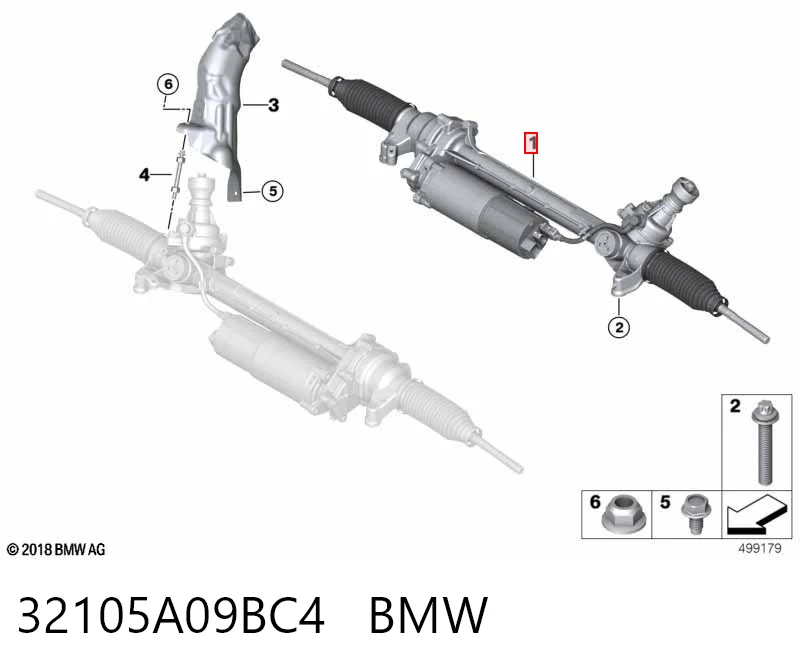 Cremalheira da direção BMW X6  G06, F96