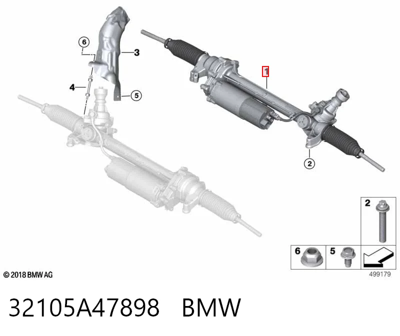 Cremalheira da direção BMW X6 preço, a partir de 1517,41 USD