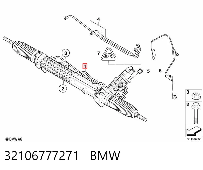 32106777271 BMW Cremalheira da direção