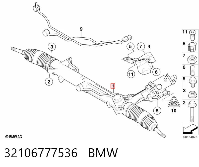 32106777536 BMW Cremalheira da direção