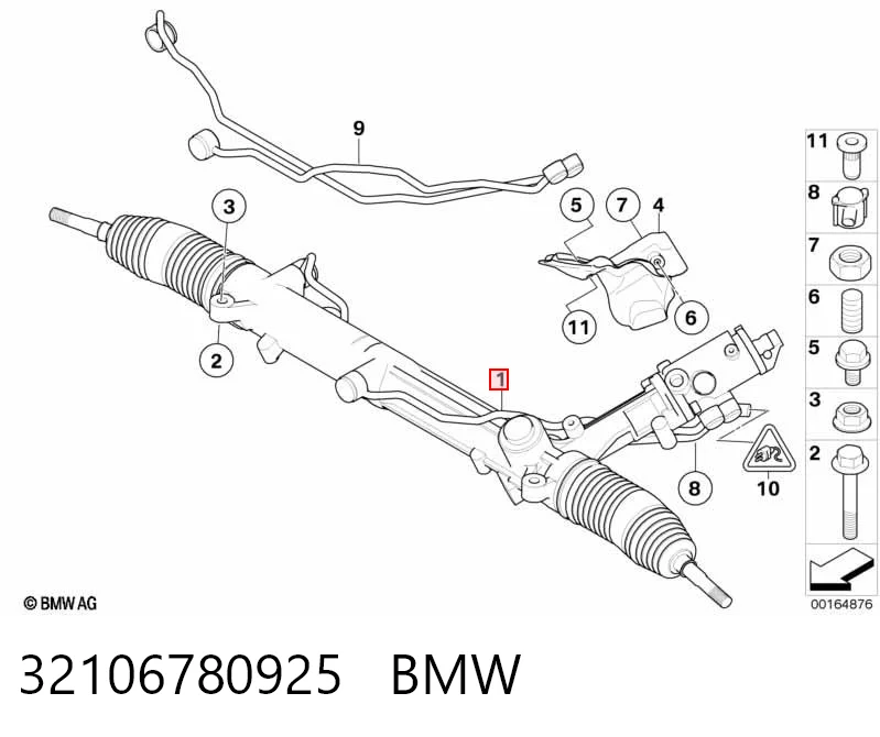 32106780925 BMW Cremalheira da direção