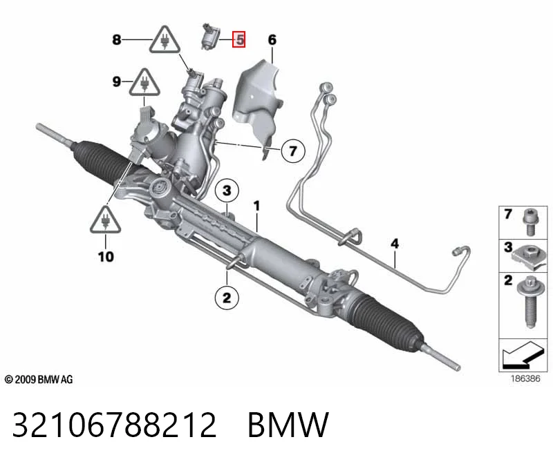32106788212 BMW Válvula MPL da cremalheira da direção