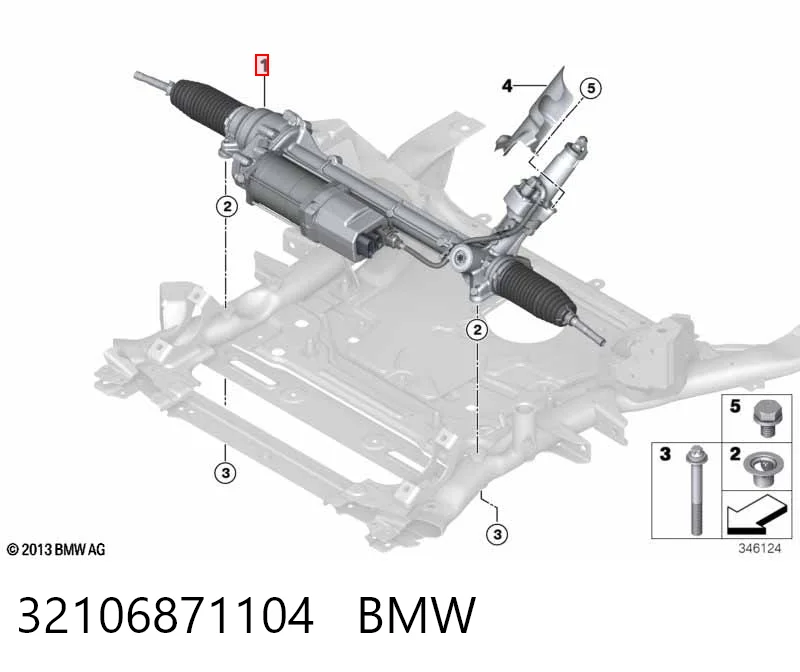 32106871104 BMW Cremalheira da direção