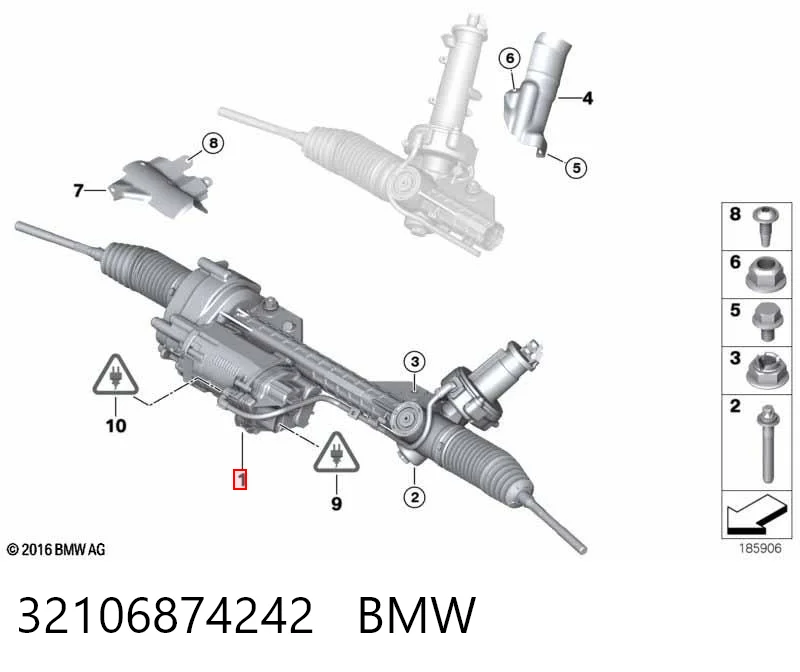 32106874242 BMW Cremalheira da direção