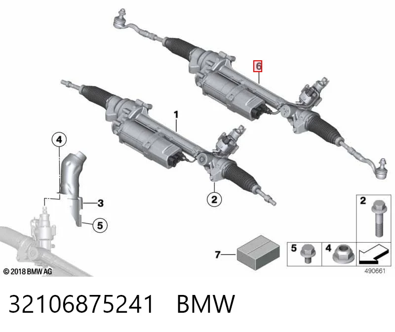 32106875241 BMW Cremalheira da direção