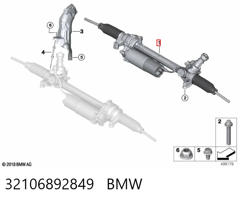 Compre Cremalheira da direção BMW X6 