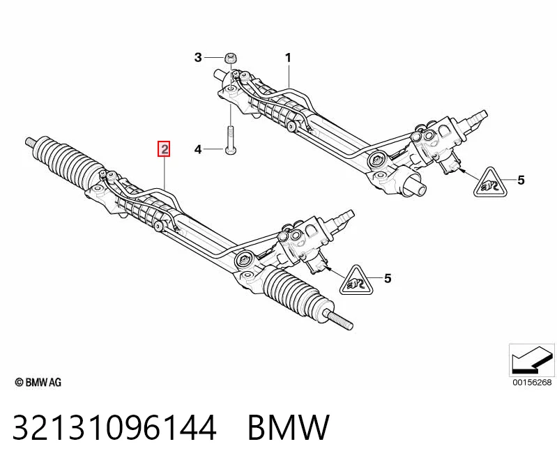 32131096144 BMW Cremalheira da direção