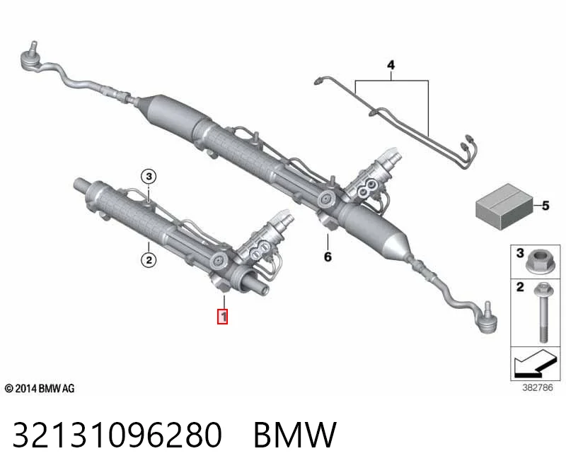 32131096280 BMW Cremalheira da direção