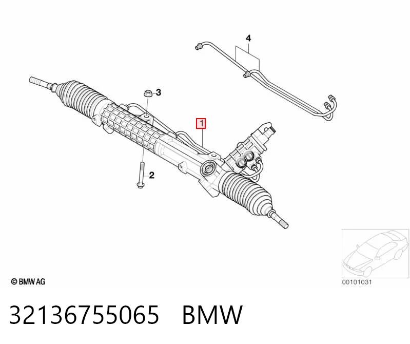 32136755065 BMW Cremalheira da direção