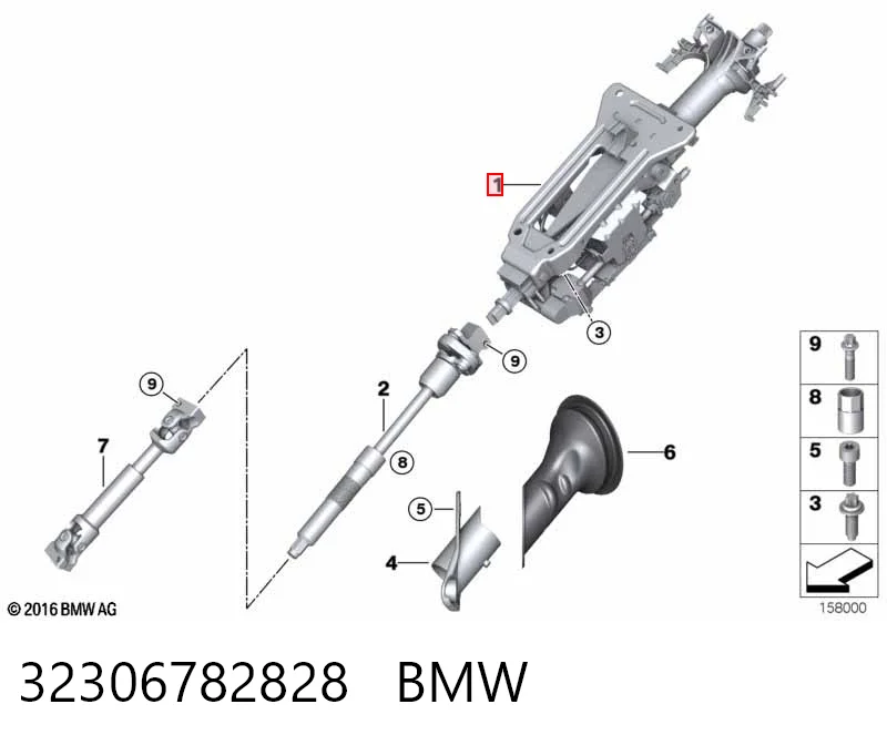 Coluna da direção para BMW X5  E70