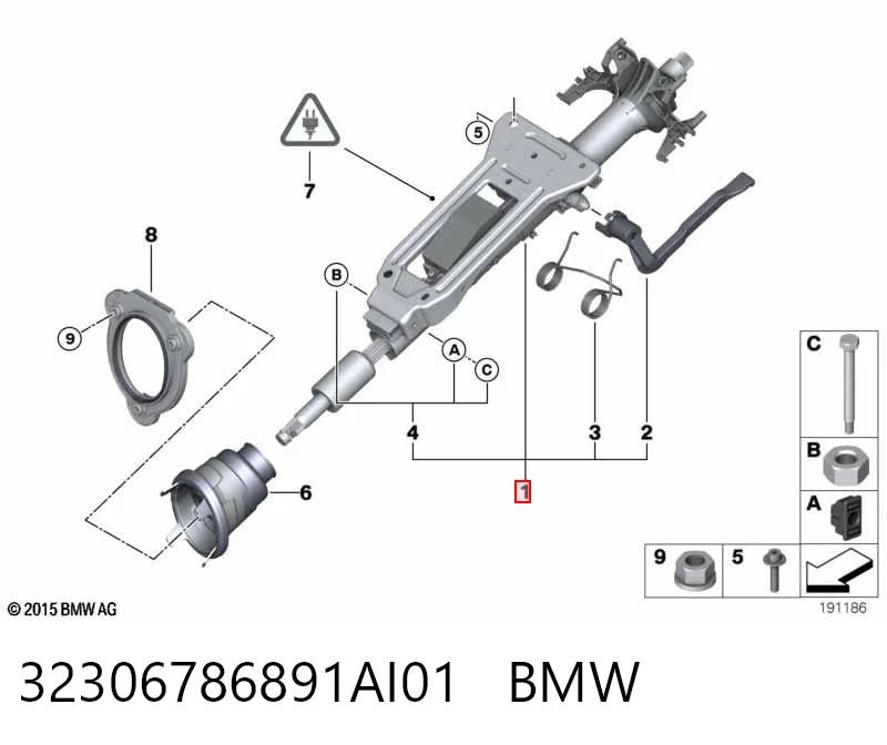 Coluna da direção para BMW 3  E90