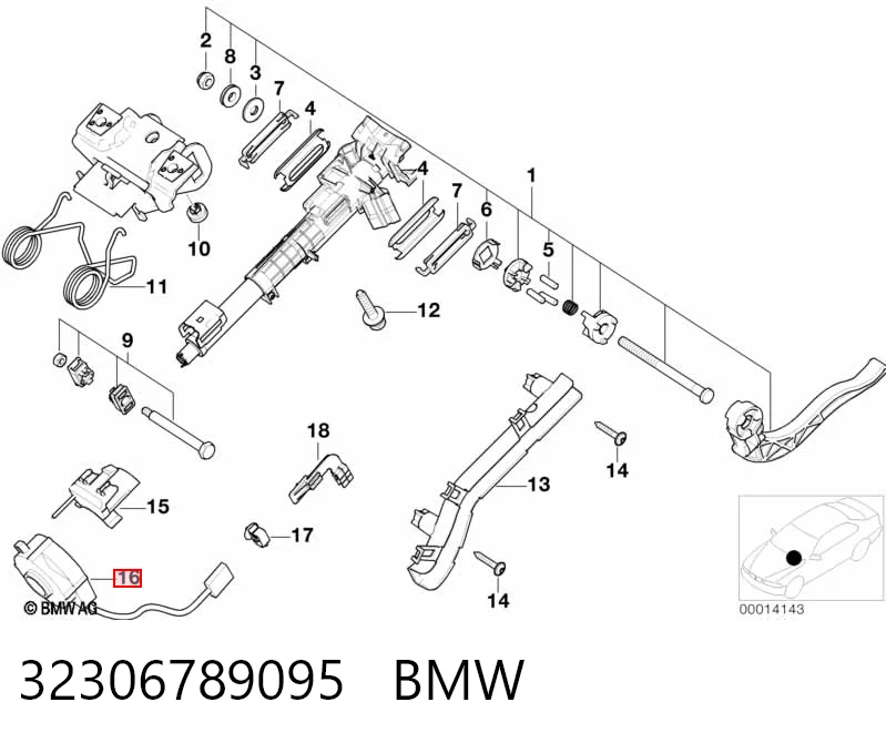32306789095 BMW Sensor do ângulo de viragem do volante de direção