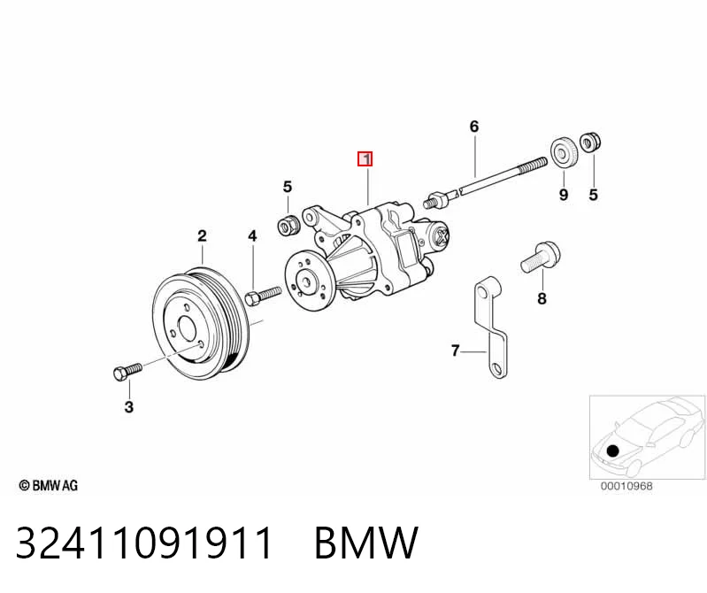 32411091911 BMW Bomba da Direção hidrâulica assistida