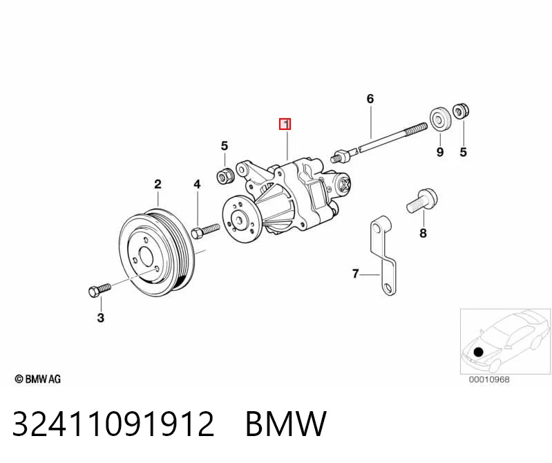 32411091912 BMW Bomba da Direção hidrâulica assistida