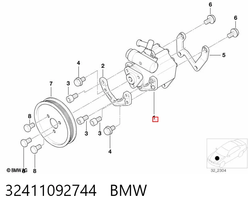 32411092744 BMW Bomba da Direção hidrâulica assistida