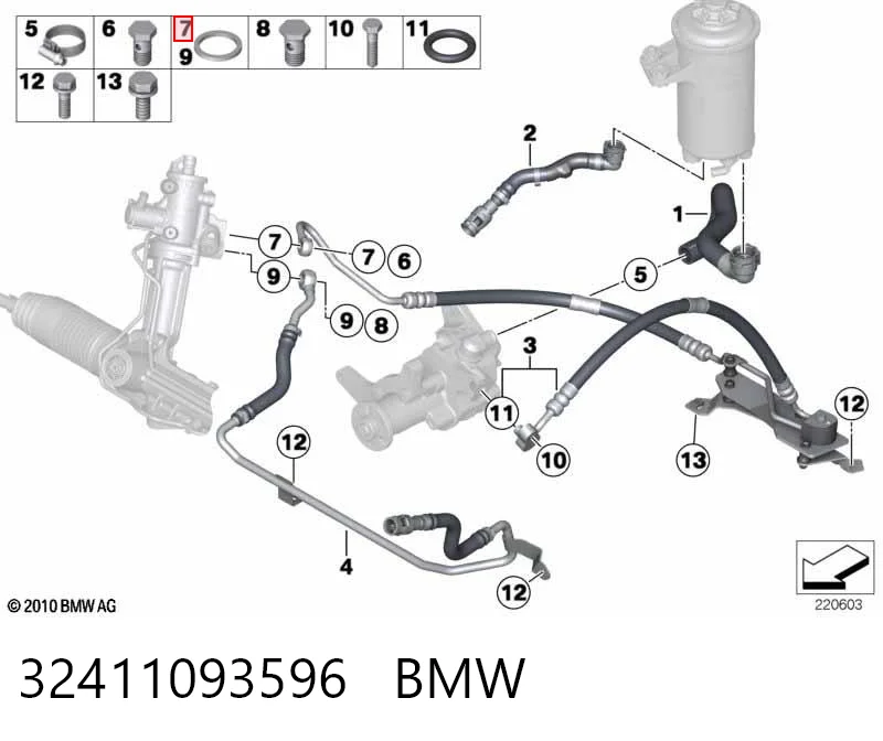32411093596 BMW Vedante de rolha de panela de motor