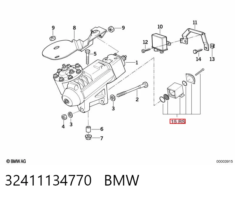 32411134770 BMW Válvula MPL da cremalheira da direção