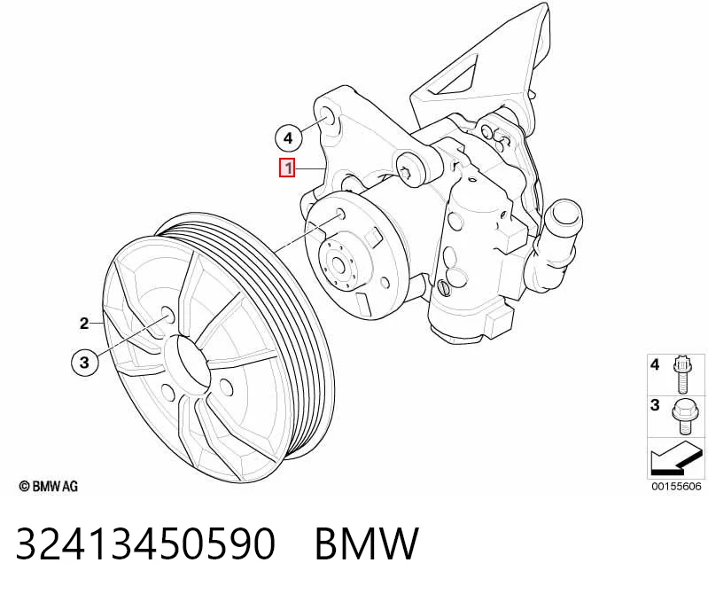 32413450590 BMW Bomba da Direção hidrâulica assistida