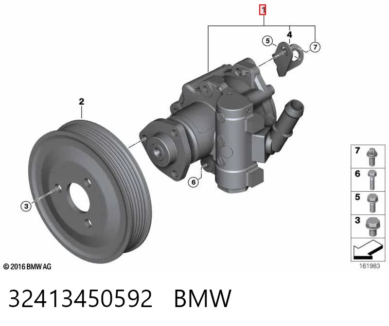 32413450592 BMW Bomba da Direção hidrâulica assistida