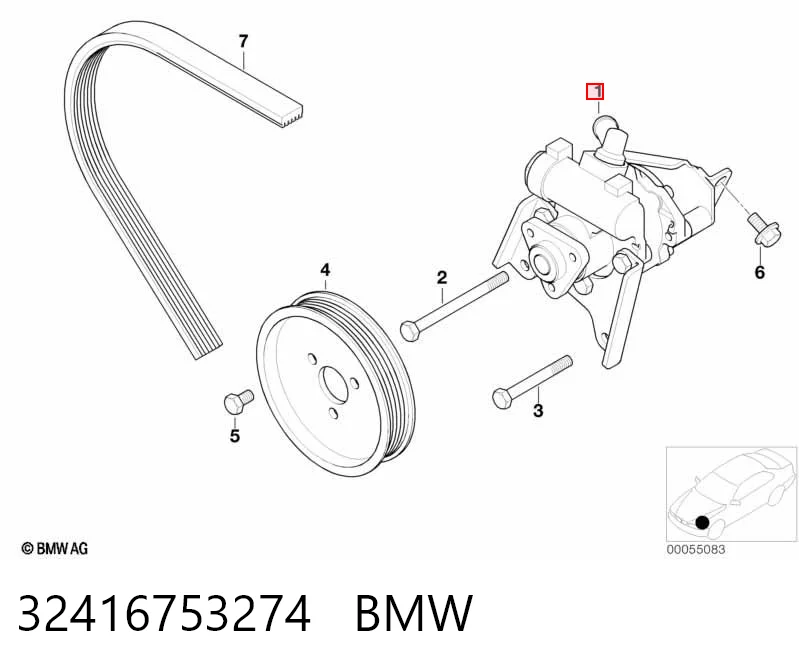 32416753274 BMW Bomba da Direção hidrâulica assistida