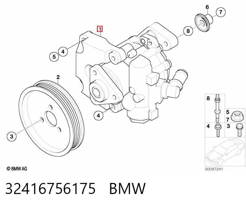 32416756175 BMW Bomba da Direção hidrâulica assistida