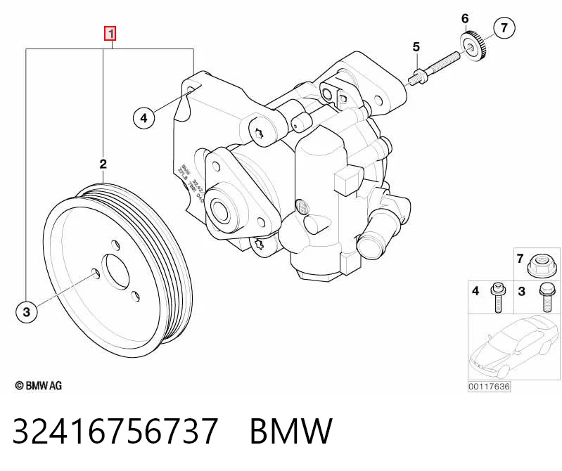 32416756737 BMW Bomba da Direção hidrâulica assistida