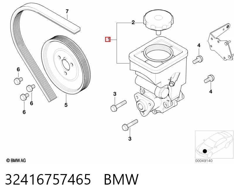 32416757465 BMW Bomba da Direção hidrâulica assistida