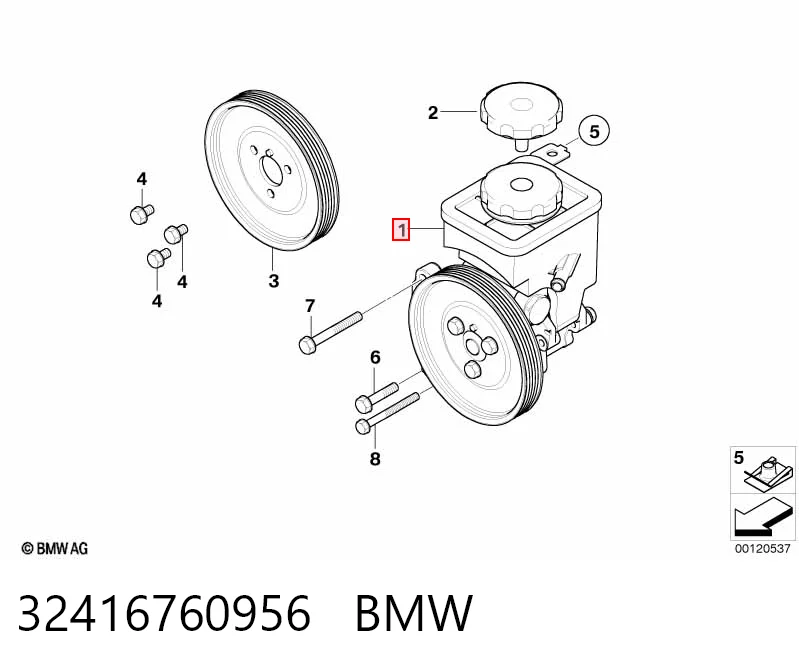 32416760956 BMW Bomba da Direção hidrâulica assistida