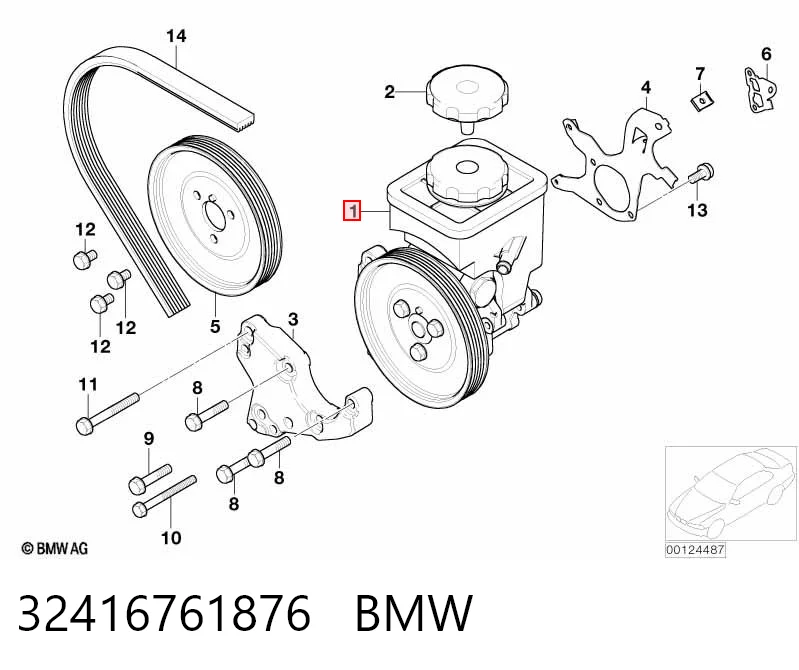 32416761876 BMW Bomba da Direção hidrâulica assistida
