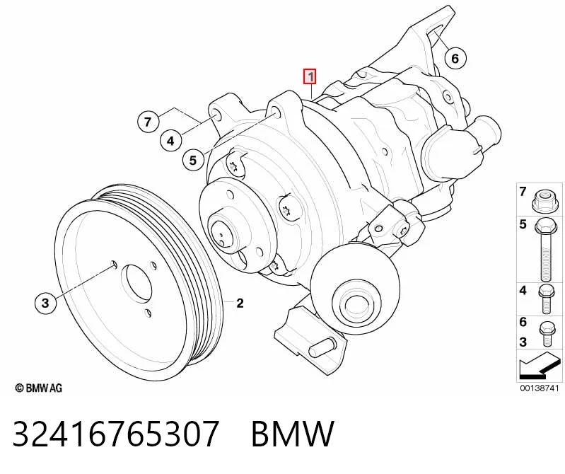 32416765307 BMW Bomba da Direção hidrâulica assistida