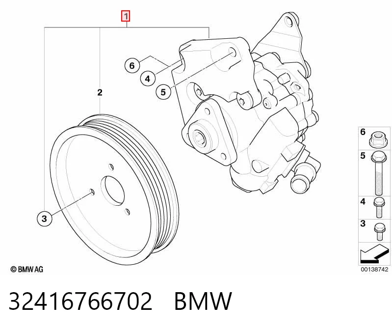 32416766702 BMW Bomba da Direção hidrâulica assistida