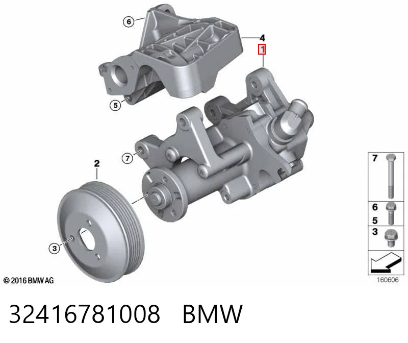 Bomba da Direção hidrâulica assistida BMW X5  E70