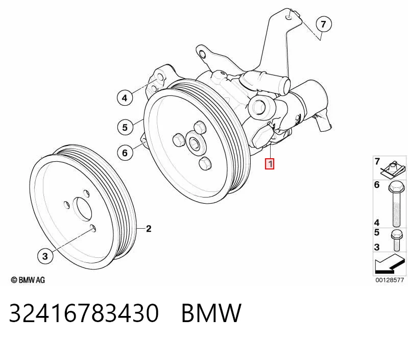 32416783430 BMW Bomba da Direção hidrâulica assistida