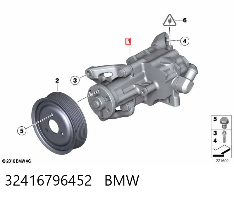 32416796452 BMW Bomba da Direção hidrâulica assistida