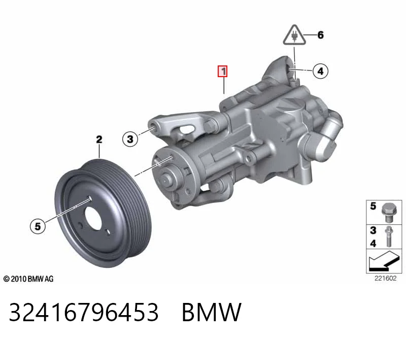 32416796453 BMW Bomba da Direção hidrâulica assistida